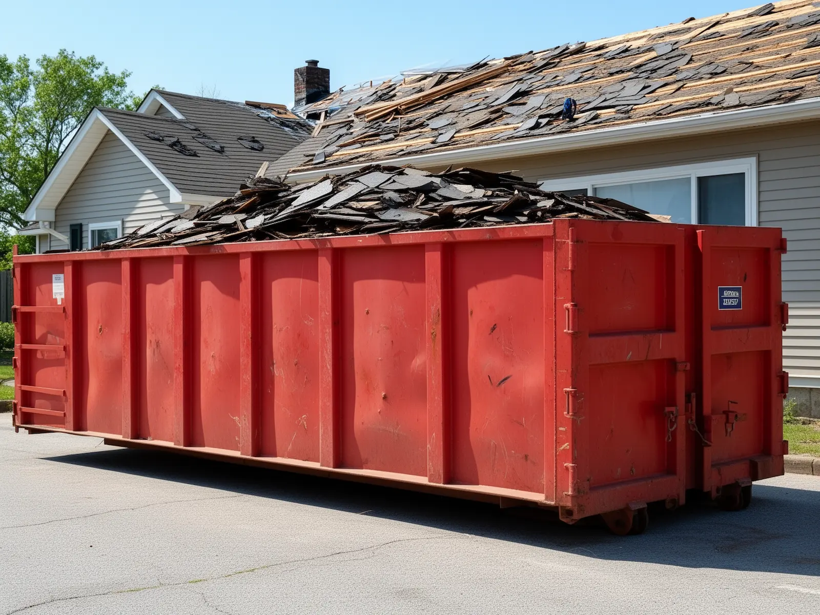 Roll-off dumpster from Peach Summit Dumpster Rental in Hapeville, GA